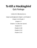 To Kill a Mockingbird quiz package