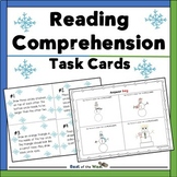 2nd, 3rd, and 4th Grade Reading Comprehension Task Cards - Winter Activity