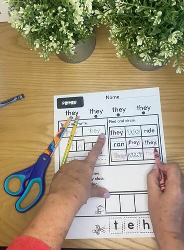 Sight Word No Prep Worksheet For Reading And Spelling Practice - TPT