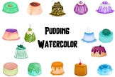 Watercolor Pudding Clipart