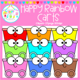 Happy Rainbow Carts Clipart