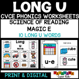 Long Vowel Silent E Worksheets Long U Phonics Word & Picture Sort Magic E