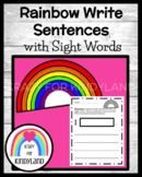 Sight Word Sentences for Kindergarten Literacy Centers, Rainbow Write
