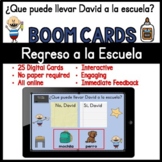 25 Boom Cards ?Que puede llevar David a la escuela?