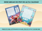 Axolotl Spanish Word Searches, Sopas de Letras en Espa?ol Sobre Axolotl