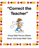 "Correct the Teacher" (Math Tests)