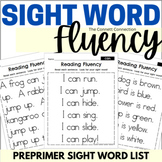 Preprimer Sight Word Fluency Passages | No Prep Sight Word Stories