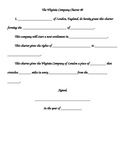 Jamestown Charters Cloze Activity