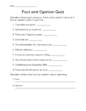 Fact and Opinion Quiz