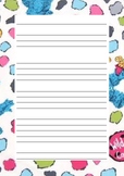 Theme Writing Paper: sesame street cookie monster wild about cookies
