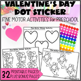 Valentine's Day Dot Sticker Marker Fine Motor Activities for Preschool Pre-K