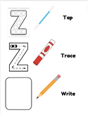 Alphabet Writing Activity- Tap-Trace-Write (Prek)