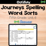 Journeys 5th Grade Spelling Word Sort - Unit 6 - Seesaw Activity