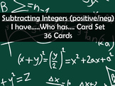 Subtracting Integers - I Have ... Who Has Game - 36 cards