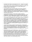 Developmental History and Background Form Template for Report