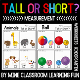 Tall or Short ? Measurement Worksheets, kindergarten