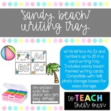 Sensory Writing Tray- "Sandy Beach"- Distance Learning, Homeschool, PreK, Kinder
