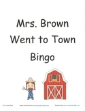 Mrs. Brown Went to Town Bingo Game ~ Language Arts Activity