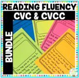 CVC and CVCC Reading Fluency Passages NO PREP