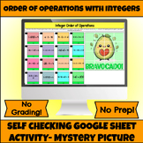 6.3D Order of Operations with Integers- Self Checking Digital Resource