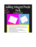 Adding Integers Puzzle Pack (5 Tarsia Puzzles)
