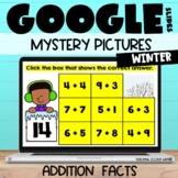 Mystery Pictures Google Slides? Addition Facts Uncover the Picture Winter