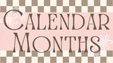 Retro / Boho Calendar Months
