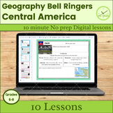 Geography Bell Ringers - Central America - 10 DIGITAL lessons - 6-8