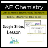 AP Chemistry Lesson Topic 2.3: Structure of Ionic Solids (slides)