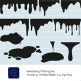 Melting Decoration Graphic Set PNG & SVG