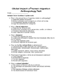 Global impact of human migration -  anthropology test