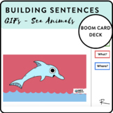 Building Sentences: GIFs - Sea Animals - Boom Card Deck