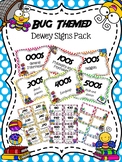 Reading Bug Themed Dewey Signs Pack