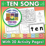 Sight Word TEN - Worksheets & Song - Heidi Songs