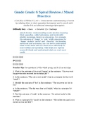 Grade 6 Spiral Review Worksheet: Synonyms & Antonyms Practice |CCSS.ELA-LITERACY