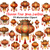 Chinese New Year 2025 Lantern Clipart, Chinese New Year Lantern Craft Template