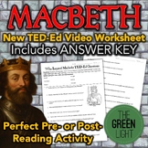 TED-Ed "The Murderous Medieval King Who Inspired Macbeth" Worksheet & Key