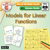 Models for Linear Functions: Math Sense Card Games & Matching Activities 8E42-F