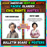 Asian American Pacific Islander Quotes Civil Rights AAPI Heritage Month Posters