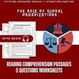 The Role of Global Organizations Reading Comprehension Passages Worksheet
