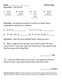Addition Quiz