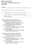 Evaluation Cycle Information (tells teachers how they'll be evaluated)
