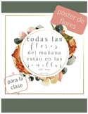 PÂ¨Â®ster de inspiraciÂ¨Â®n para la clase en espa?ol | dÂ¨Âªa de gracias | Spanish poster