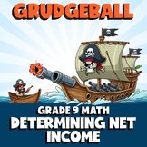 Determining Net Income GRUDGEBALL Math Game - No Prep Grade 9 Review