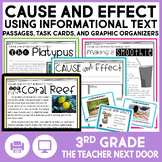 Cause & Effect Worksheets Graphic Organizer Nonfiction Activities 3rd Grade