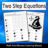 Algebra with 2-Step Equations Color / Solving Two-Step Equations