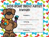 26 End of the Year Awards, Class Award Certificates, Puppy Theme
