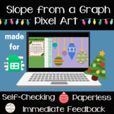 Slope from a Graph Pixel Art - Digital Math Activity - Christmas Themed