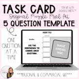5 Question Task Card Original Puzzle Pixel Art Template