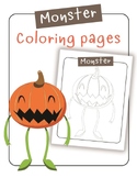 Monster Coloring Pages ? Halloween Art Activity